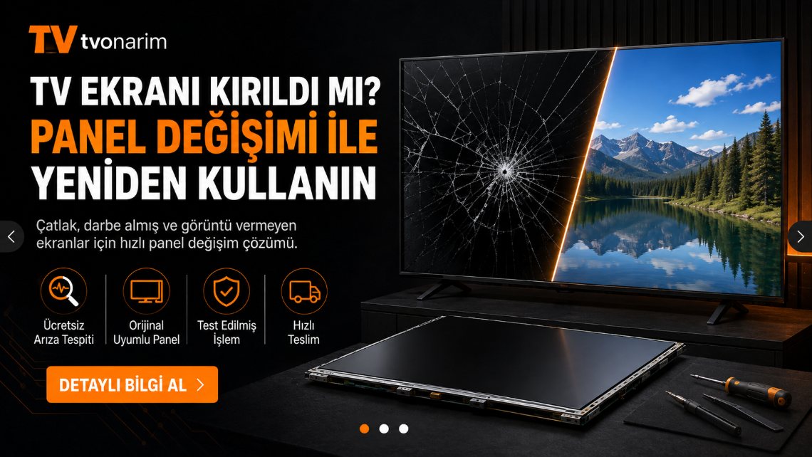 TV Ekranı Kırıldı mı? Panel Değişimi ile Yeniden Kullanın