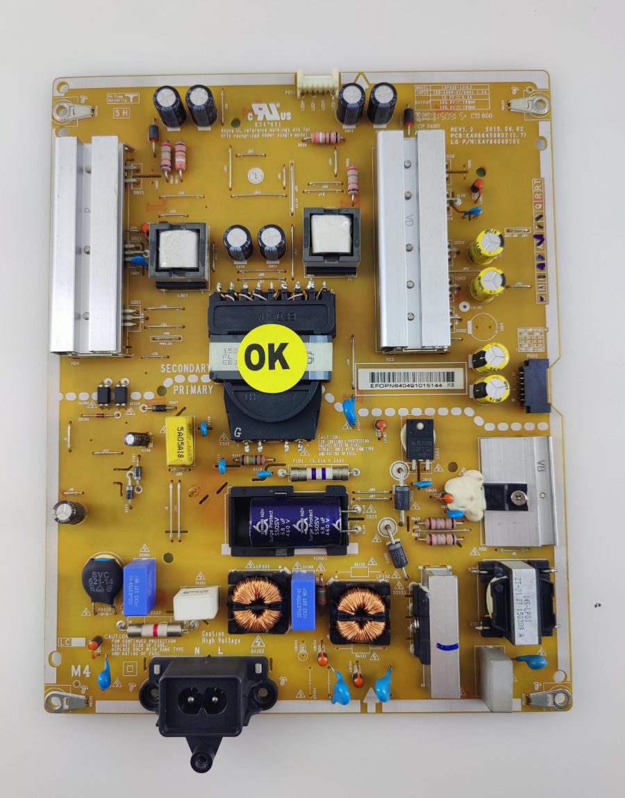 EAX66453801 EAY64049101 power board - LG 43UF6807 besleme kartı EAX66453801 EAY64049101 power board - LG 43UF6807 besleme kartı